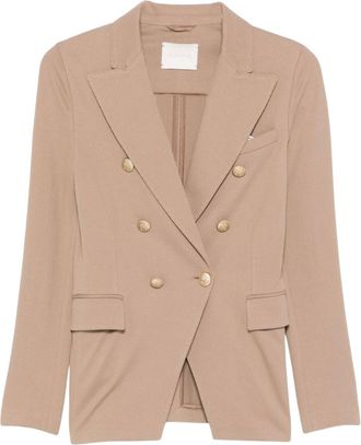 Circolo 1901 Light Brown Notched Lapel Blazer