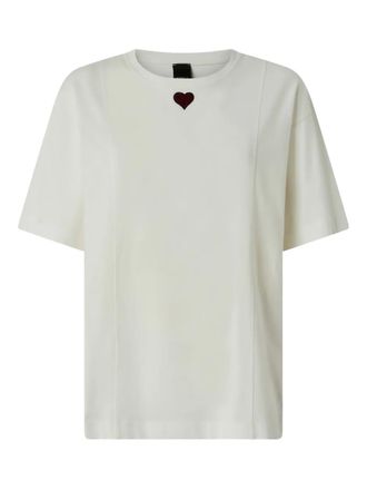 Pinko heart appliqu&eacute; T-shirt - Neutrals