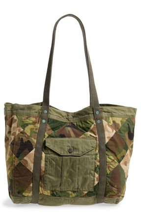 Ralph Lauren Patchwork Camo Tote in Multi Camo Prints/Olive Drab at Nordstrom