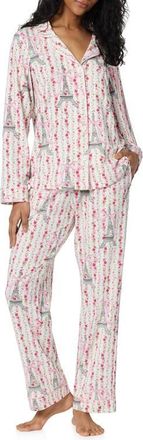 Bedhead Pajamas Print Stretch Cotton Pajamas in Fleur De La Tour at Nordstrom, Size Xx-Small