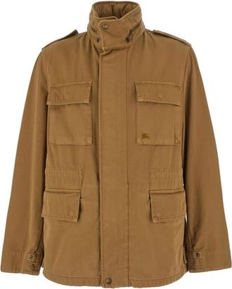 Burberry Camel Katoenen Jas - Heren - Zomerjassen - Beige - S - Katoen - Jassen