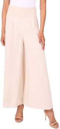 Vince Camuto Smocked Waist Wide Leg Pants in Rainy Day at Nordstrom Rack, Size X-Small