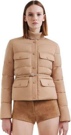 Rudsak FRANCESCA WOMENS QUILTED LIGHT DOWN JACKET in Almond at Nordstrom, Size Small
