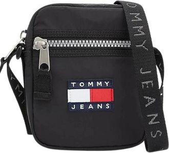 Tommy Jeans Heritage Nylon Reporter Bag - Heren - Schoudertassen - Zwart - ONE Size - Nylon - Tassen