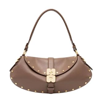 Ganni Bolso de hombro B-Kat Studs - Bags - Mujer - Marr&oacute;n - ONE SIZE