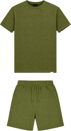 Black Bananas Gebreide Twinset - Heren - Playsuits - Groen - M - Katoen - Jumpsuits & Playsuits