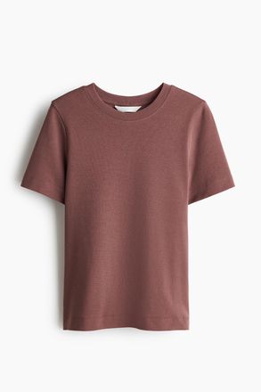 H&M T-Shirt aus Baumwolle - Dunkles Mattrosa