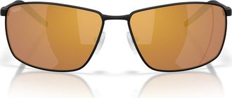 Costa Turret 63mm Sunglasses in Satin Black /Gold Mirror at Nordstrom
