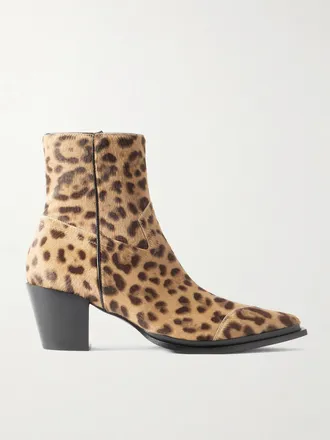 Jimmy Choo London Stivaletti In Cavallino Leopardato Cece 60 - Stampa animalier