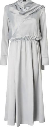 Pinko Gedrapeerde cr&ecirc;pe jurk - Grijs