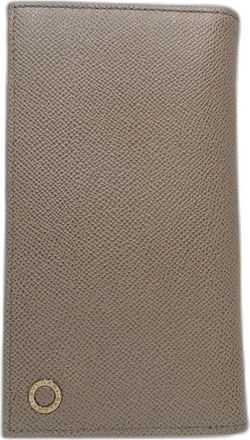 Bulgari Gray Long Wallet (Bi-Fold) (Pre-Owned)
