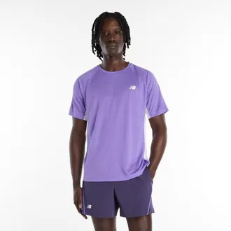 New Balance Uomo Tournament Novelty Top in Blu, Maglia di Poliestere, Taglia L