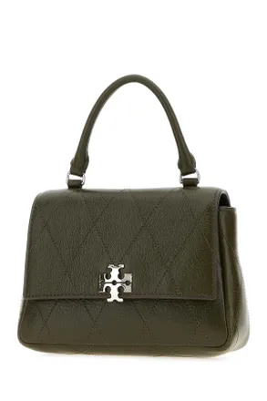 Tory Burch Quilted Top Handle Bag - Green