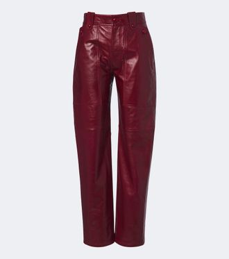 Isabel Marant Valka leather straight pants