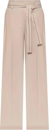 PESERICO Pantaloni plissé con cintura - Toni neutri