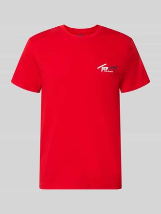 Tommy Jeans Slim Fit T-Shirt aus reiner Baumwolle in Rot, Gr&ouml;&szlig;e XXL