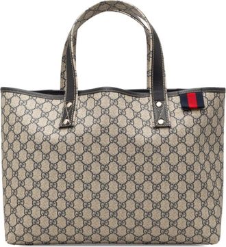 Gucci Beige Brown Pvc Leather Shoulder Bag Tote Bag (Pre-Owned)