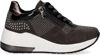 Renato Garini Womens Lace Zip Fashion Sneaker In Grey