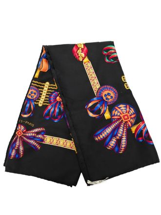 Hermès 20th Century Les Rubans du Cheval Silk Scarf 90 scarves - women - Silk - One Size - Black