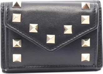 Valentino Garavani Portafoglio tri-fold Rockstud piccolo anni 2010 - Nero