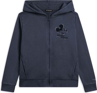 Freddy Felpa da donna con cappuccio, zip e grafica Mickey Mouse