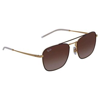 Ray-Ban Brown Gradient Square Sunglasses RB3588 905513 55