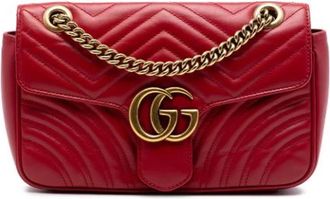 Gucci Pre-owned Vintage Quilted Shoulder Bag - Dames - Vintage Schoudertas - Rood - ONE Size - Leer - Vintage