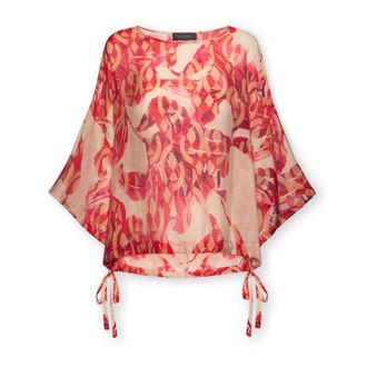 Elena Miro Dames, Blouses & Shirts, Rood, Maat: L/Xl Nylon