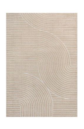 Jonathan Y Designs Hallie High-Low Minimalist Curve Geometric Area Rug in Beige/cream at Nordstrom, Size 2Ft 0In X 8Ft 0In