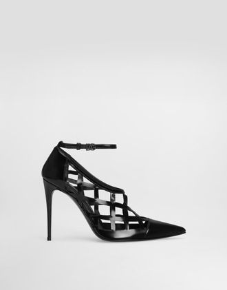 Dolce & Gabbana Polished Calfskin Pumps - Woman Pumps And Slingback Black Leather 37.5