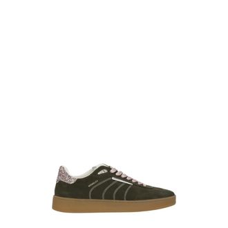 Crime London Schoenen, Dames, Groen, 38 EU, Leer, Wembley Sneakers