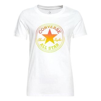 Converse (WMNS) Converse Ombre Chuck Patch Crew T-Shirt White Yellow 10017088-A01