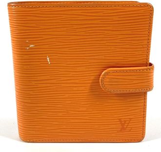 Louis Vuitton Epi Orange Epi Leather Wallet (Bi-Fold) (Pre-Owned)