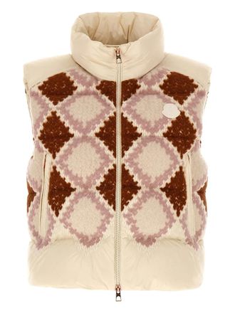 Moncler Armathia quilted diamond-pattern vest - women - Polyamide - 2 - Neutrals