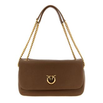 Pinko Schoudertas - Dames - Schoudertassen - Bruin - ONE Size - Leer - Tassen