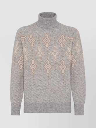Brunello Cucinelli alpaca-blend m&eacute;lange turtleneck jumper
