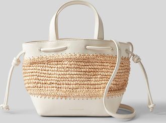 Claudie Pierlot Panier raphia cuir