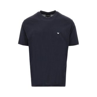 Emporio Armani Lyocell and cotton blend T-shirt with logo Man XXL
