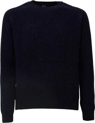 Fedeli Ronde hals gebreid - Heren - Ronde hals truien - Blauw - 2XL - Truien & Vesten