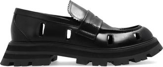 Alexander McQueen Leren loafers - Dames - Loafers - Zwart - 36 EU - Schoenen