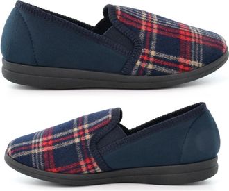 Generic Mens Extra Large Slippers Size 6 Boys Slippers Size 6 Comfort Slipper Mens Comfort Slipper Extra Large Sizes Memory Foam Slip On Sizes 6-14 Navy 12 UK