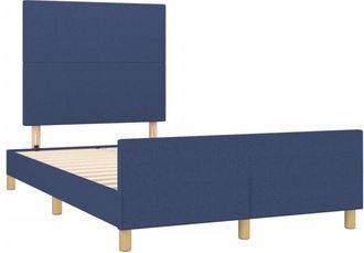 vidaXL Estructura De Cama Sin Colch&oacute;n Tela Azul 120x190 Cm Vidaxl