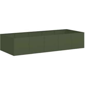 vidaXL Planter Olive Green 200x80x40 cm Steel vidaXL