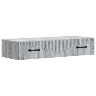 vidaXL Mesa Lateral Montada En La Pared Gris Sonoma Vidaxl