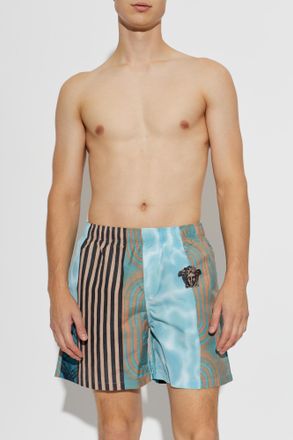 Versace Swim Shorts With Floating By Print, Mens, Multicolour