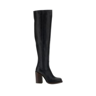 Dries Van Noten Botas altas de cuero - Shoes - Mujer - Negro - 38 EU