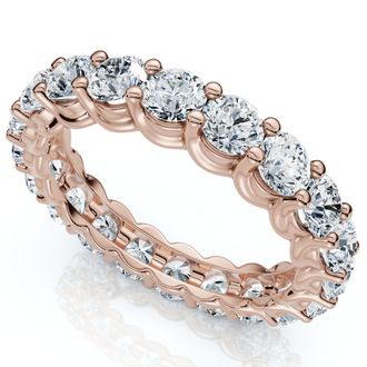 Pompeii3 3Ct U Prong Diamond Eternity Wedding Ring 14k Gold or Platinum Lab Grown EF/VS