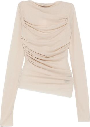 SOEUR Top Gaia con arricciatura - Toni neutri