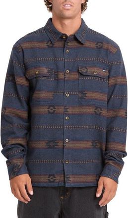 Billabong Offshore Flannel Shirt in True Navy at Nordstrom, Size Xx-Large