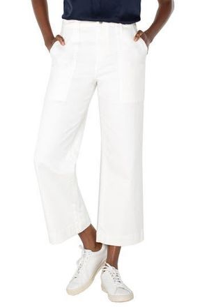 Liverpool L.A. Crop Wide Leg Pants in Bone White at Nordstrom Rack, Size 2